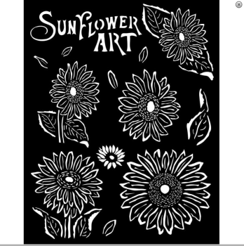 Sunflower Art Sunflowers - Stamperia Schablone