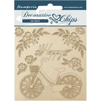 Decorative Chips - Create Happiness - Welcome Home Bicycle