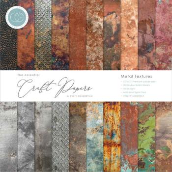 Craft Consortium Scrapbooking Paper - Metal Textures - 6"x6"