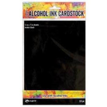 Tim Holtz Alcohol Ink Cardstock - Schwarz