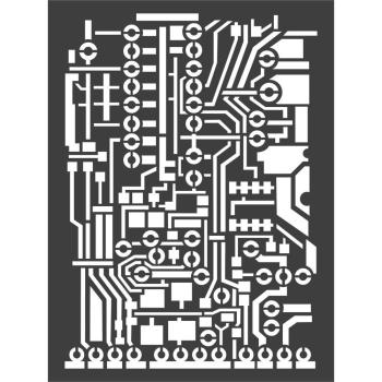 Stamperia Schablone - Circuit Board