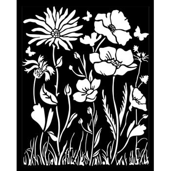 Stamperia Schablone - Poppy and Flower