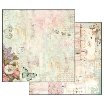 Stamperia Scrapbooking Papier · Blumen und Schmetterling