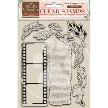 Stamperia Stempel - Create Happiness - Leaves and Movie Film wtk164
