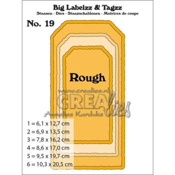 CLBIGLT19 BIG Labelzz & Tagzz - ROUGH - Stanzschablone