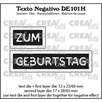CREALies Text Stanzschablone - ZUM GEBURTSTAG - Horizontal