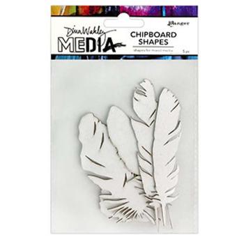 Dina Wakley Chipboard Shapes - FEATHERS