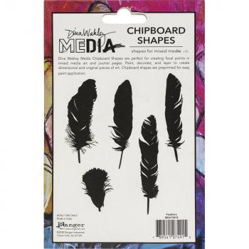Dina Wakley Chipboard Shapes FEATHERS