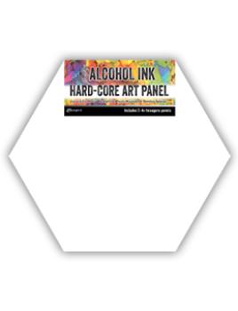 Alcohol Ink Hard-Core Art Panel HEXAGONS