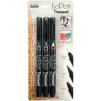 Le Pen Black Permanent Ink - Set