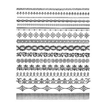 Stampers Anonymous Cling Stamp - ORNATE TRIMS