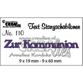 CLTSS110 CREALies Text Stanzschablone - Zur Kommunion