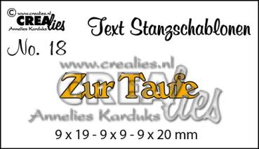 CREALies Text Stanzschablone - Zur Taufe