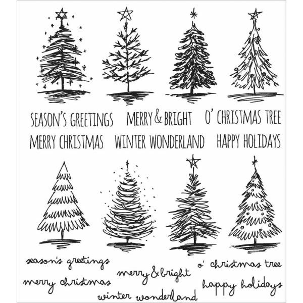 Stampers Anonymous - Cling Stamp - SCRIBBLY CHRISTMAS