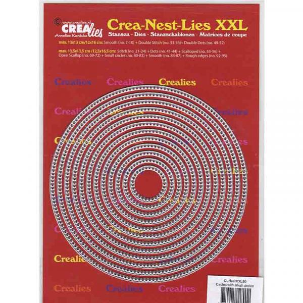 CLNESTXXL80 Crea Nest Lies XXL 80 Small Circles Stanzschablone Baschtelhuette.ch