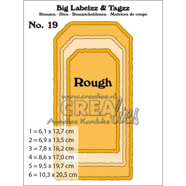 CLBIGLT19 BIG Labelzz & Tagzz - ROUGH - Stanzschablone