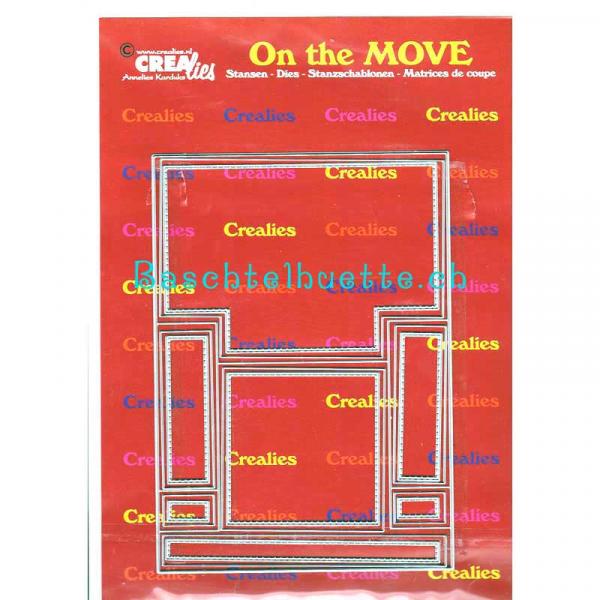 CLMOVE06 Crealies On the Move 06 Design E Stanzschablone Baschtelhuette.ch