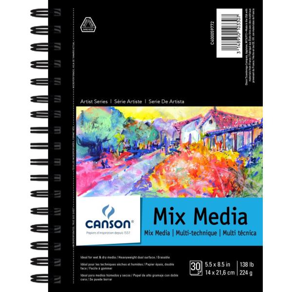 Canson Mix Media Spiralblock - Artist Series 5.5x8.5"