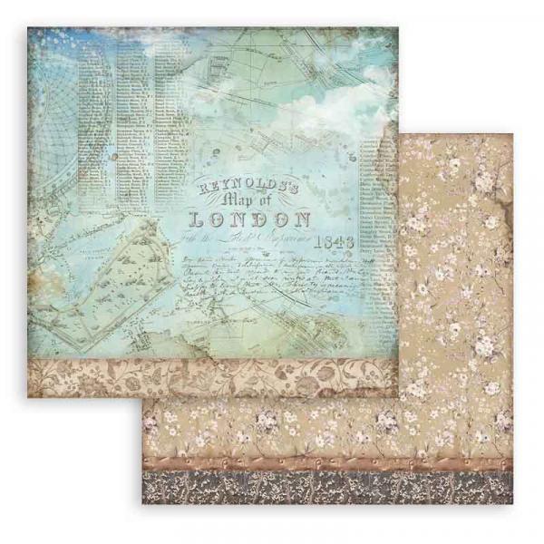 SBBL100 Stamperia Scrapbooking Paper Pad - Lady Vagabond Backgrounds Selection 12" x 12"