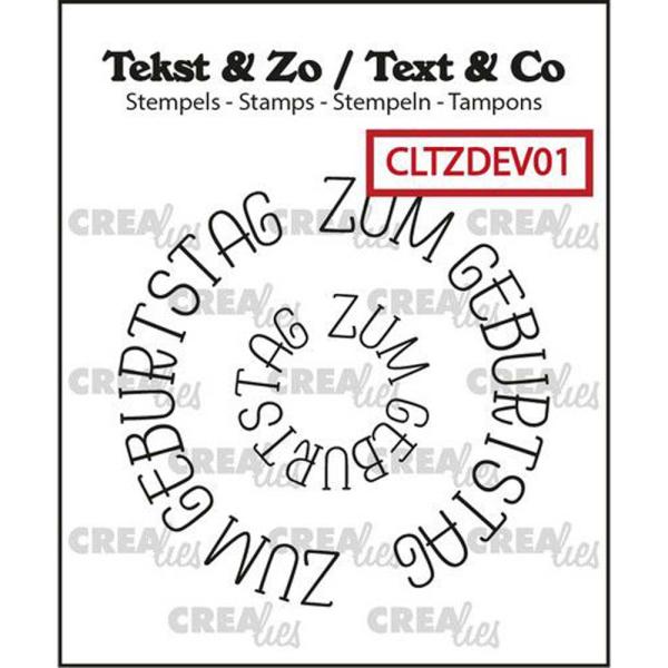 CLTZDEV01 CREAlies Textstempel - Zum Geburtstag